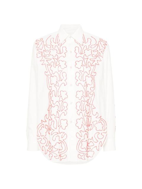 BODE Beaded Crossvine shirt