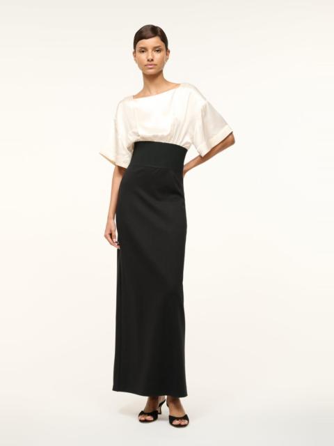 STAUD STAUD GARNET DRESS IVORY BLACK