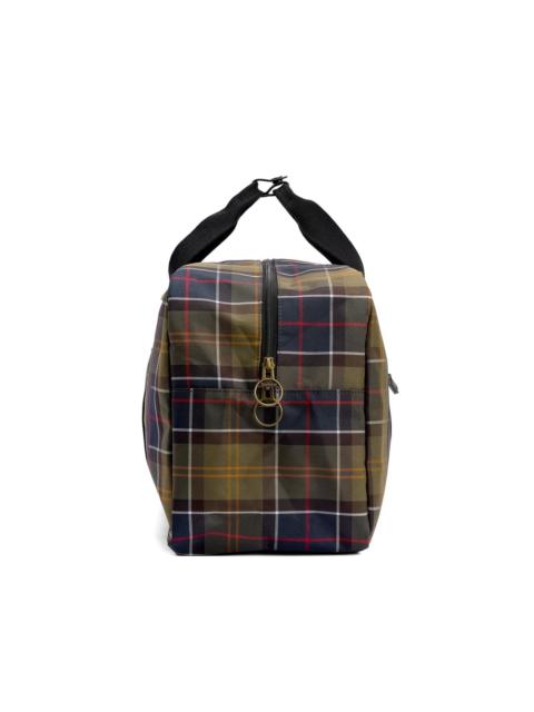 Barbour checked travel bag