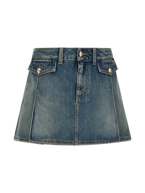 Denim mini skirt