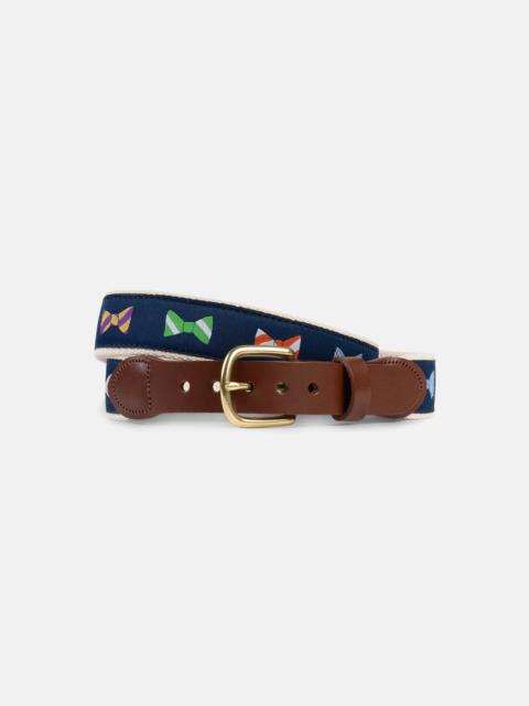 J. PRESS MADE-IN-USA BOWTIES MOTIF BELT