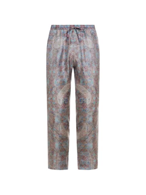 Pierre-Louis Mascia Aloe drawstring paisley silk trousers