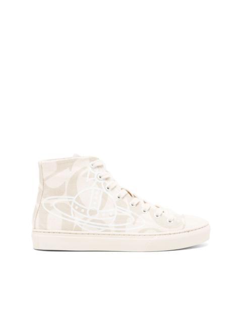 Orb-motif lace-up sneakers