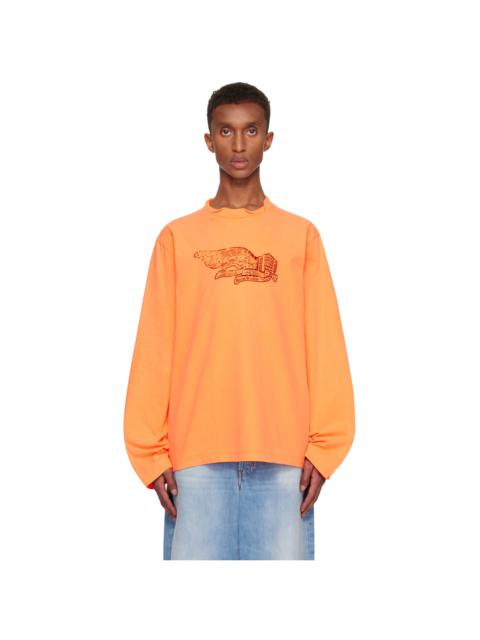 Acne Studios Orange Printed Long Sleeve T-shirt