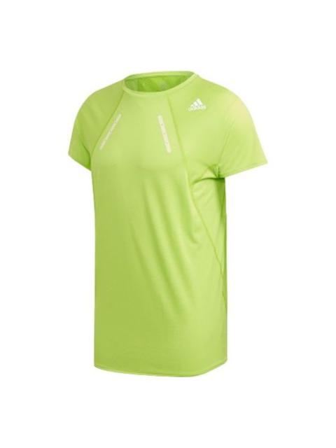 adidas HEAT.RDY TEE M Running Sports Short Sleeve Yellow FK0740