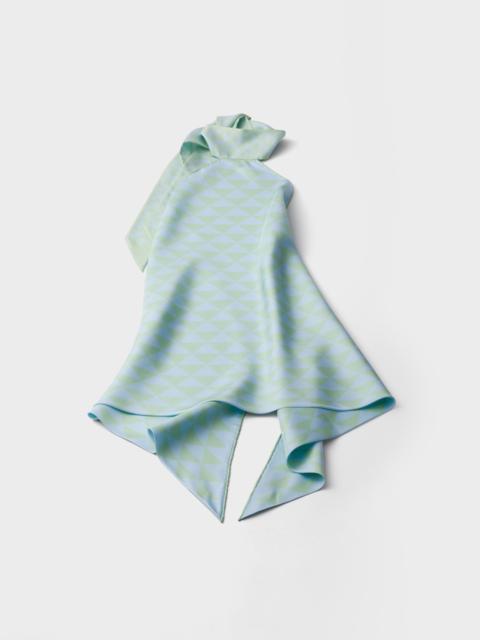 Prada Printed silk twill halter top