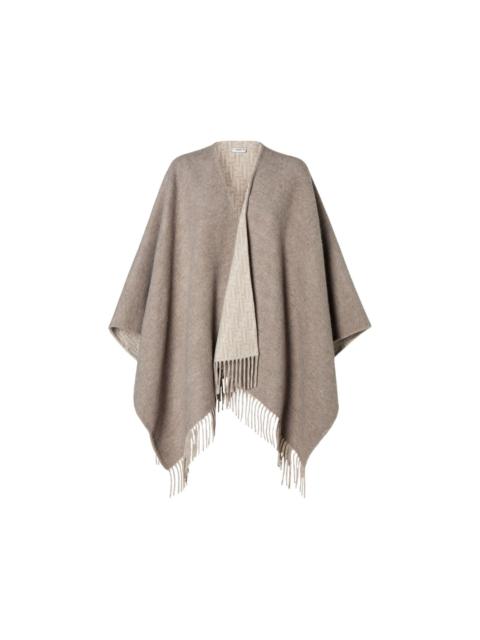 FENDI reversible fringed poncho