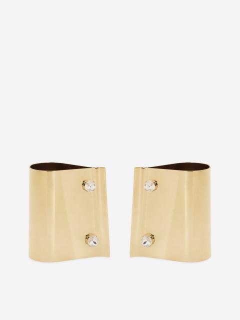 Dolce & Gabbana Rigid metal cuffs and rhinestone-detailed buttons