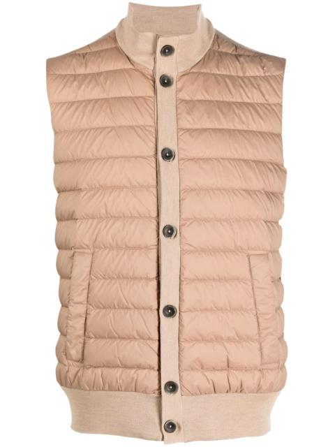 Herno ribbed knit padded vest