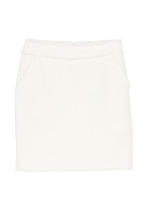 Max Mara frayed-edge mini skirt