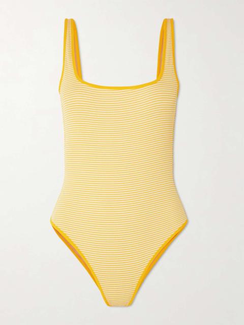 Lido Due striped swimsuit Yellow