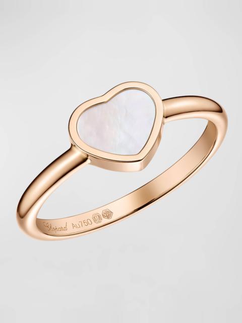 Happy Hearts 18K Rose Gold Mother-of-Pearl Ring, EU 53 / US 6.25