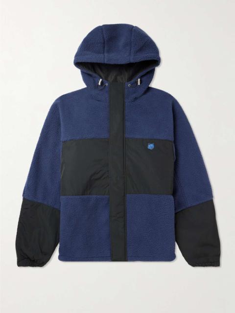 Maison Kitsuné 로고-Appliquéd Shell-Trimmed 양털 재킷