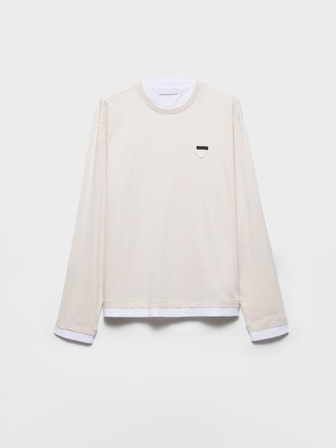 Prada Long-sleeved cotton T-shirt