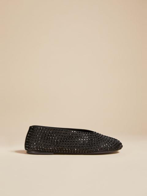 The Marcy Flat in Black with Black Crystals