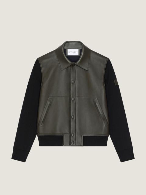 Givenchy MIX MATERIAL BLOUSON WITH GIVENCHY PARIS PATCH