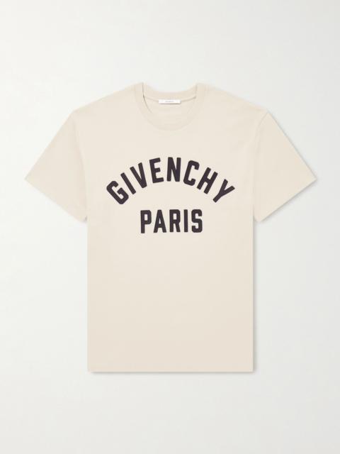 Givenchy Logo-Appliquéd Cotton-Jersey T-Shirt Beige