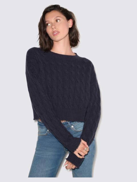 RE/DONE Rowe Cashmere Pullover - Navy
