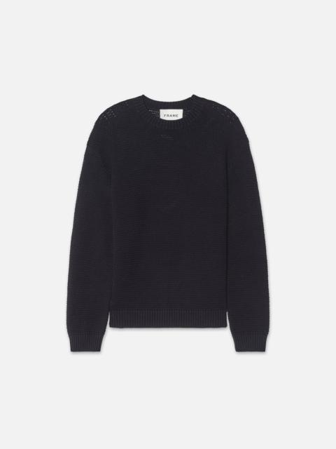 Cotton Blend Sweater in Midnight Blue