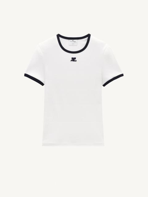 courrèges T-SHIRT BUMPY CONTRAST REEDITION