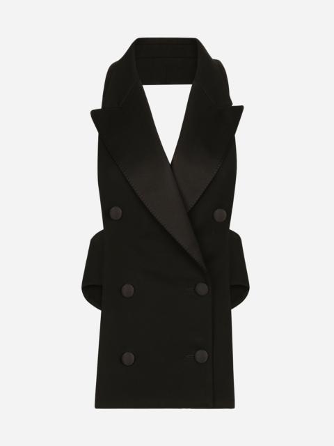 Dolce & Gabbana Double-breasted wool gabardine waistcoat