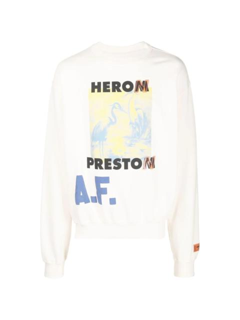 Heron Preston logo-print long-sleeve sweatshirt