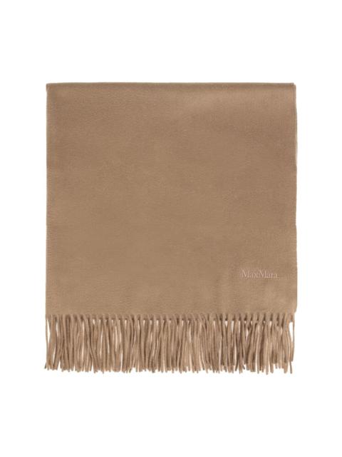 embroidered-logo cashmere scarf