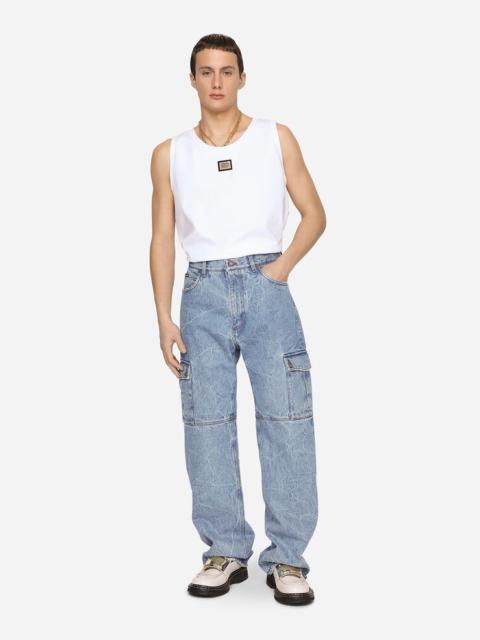 Dolce & Gabbana Oversize light blue wash jeans