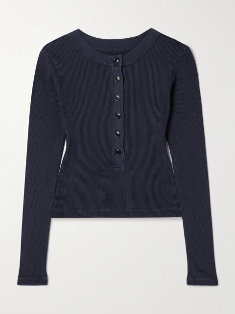 Citizens of Humanity Varra Ribbed Jersey Henley Top
