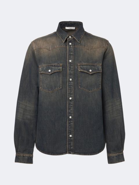 FENDI Faded denim shirt