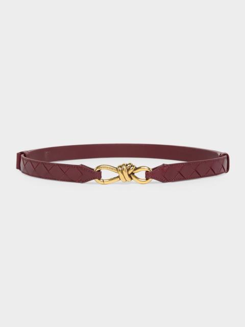 Bottega Veneta Andiamo Intrecciato Leather Belt