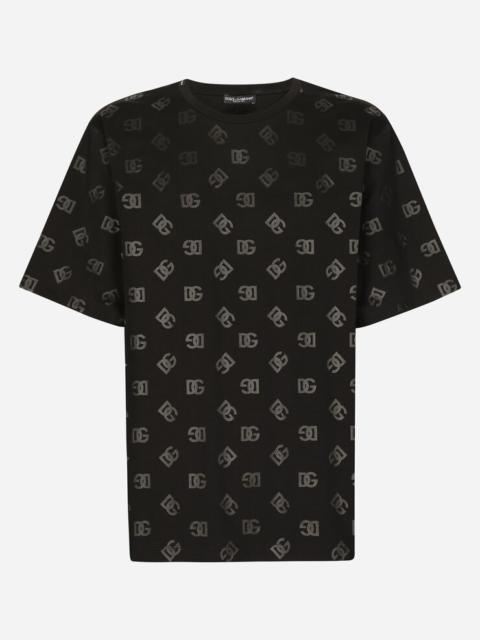 Round-neck T-shirt with DG Monogram print