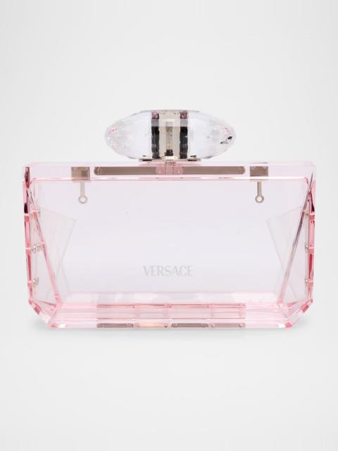 VERSACE Bright Crystal Plexiglass Clutch Bag