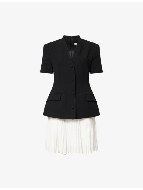 SIMKHAI Leah Blazer Crepe Mini Dress