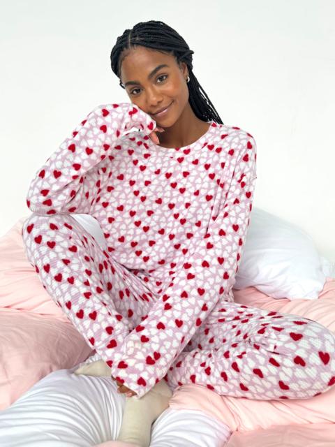 Splendid Candy Heart Marna Waffle PJ Set
