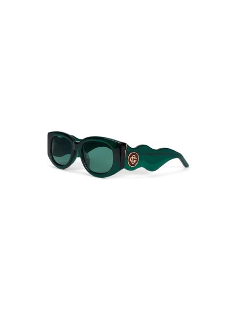 Dark Green & Gold Memphis Sunglasses