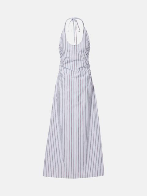 SIR. Pinstripe cotton-blend maxi dress