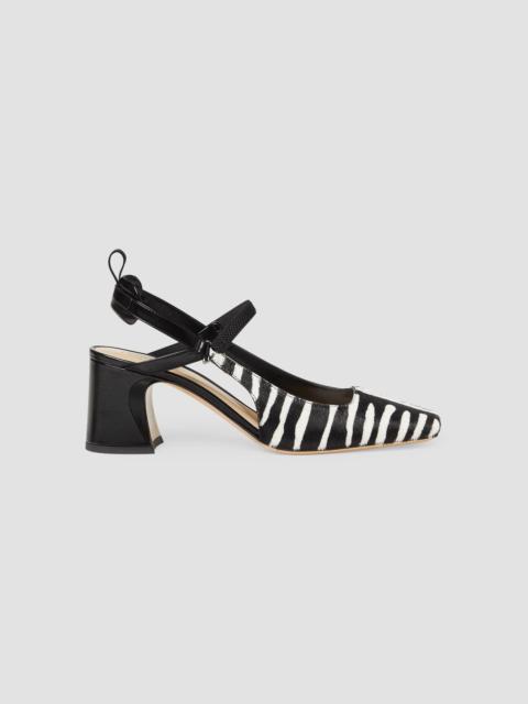FENDI Women's Colibri Quadra 65MM Tiger-Print Calf Hair Slingback Pumps - Black Multi
