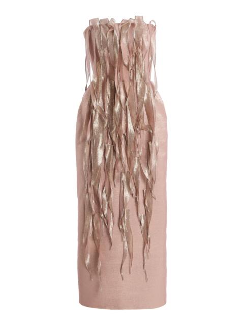 MATICEVSKI Flame Column Gown pink