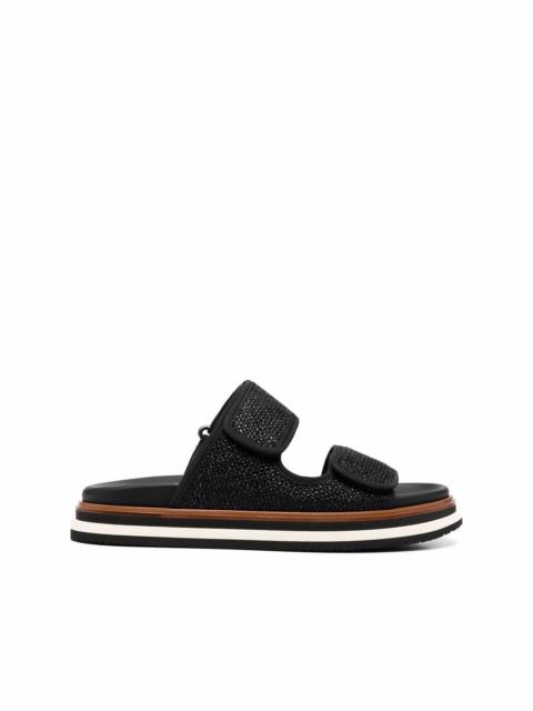 HOGAN touch-strap flat sandals
