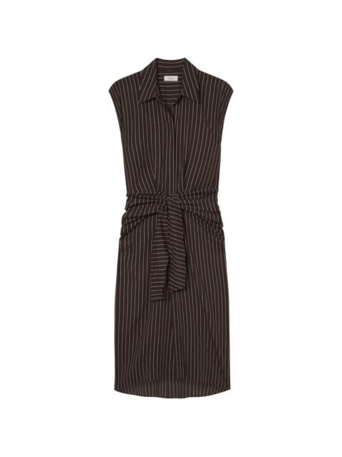 A.L.C. Emilia striped tie mini dress