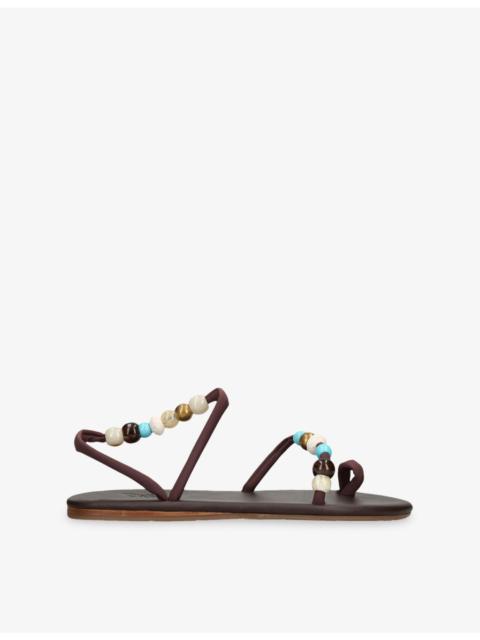 ANCIENT GREEK SANDALS Eleftheria Beads Woven Sandals