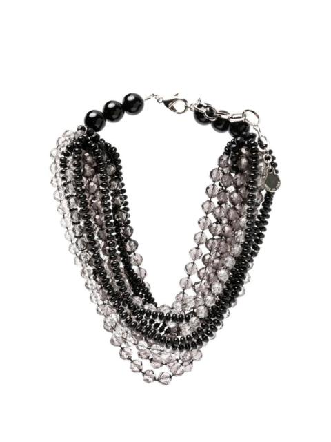 EMPORIO ARMANI Necklace Beaded "Basalt Gray"