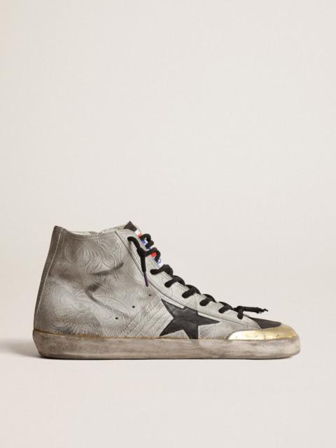 Golden Goose Men's Francy Penstar LAB with floral print and black star