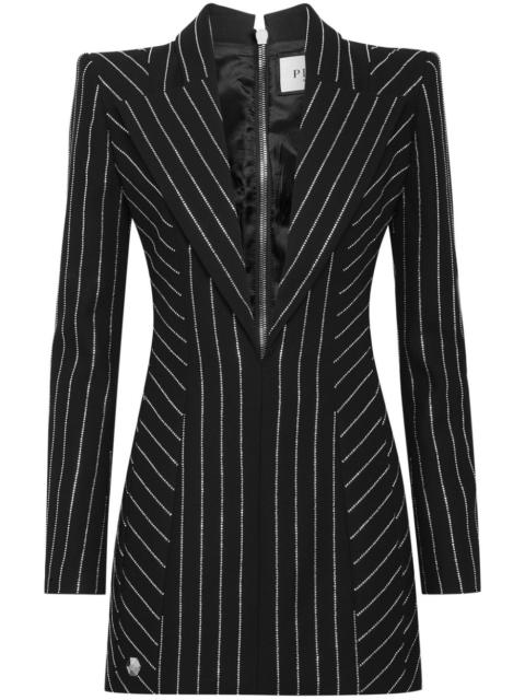 Cady pinstripe-pattern minidress