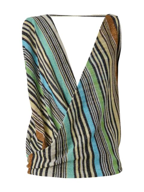 Missoni Draped Raschel Wrap Top stripe