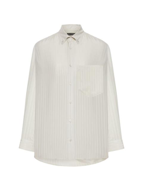 BALENCIAGA striped pocket shirt