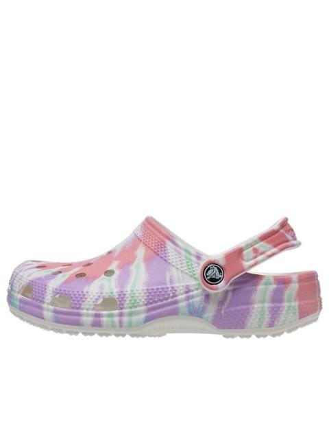 crocs Crocs Classic clog Pattern Crocs Flat Heel Sports Colorful Blue Sandals 205453-6SN