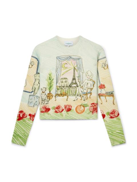 L'Appartement De Reve Printed Crew Neck Jumper