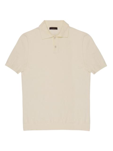 SLOWEAR Men's Bouclé Short-Sleeve Polo Shirt - Natural